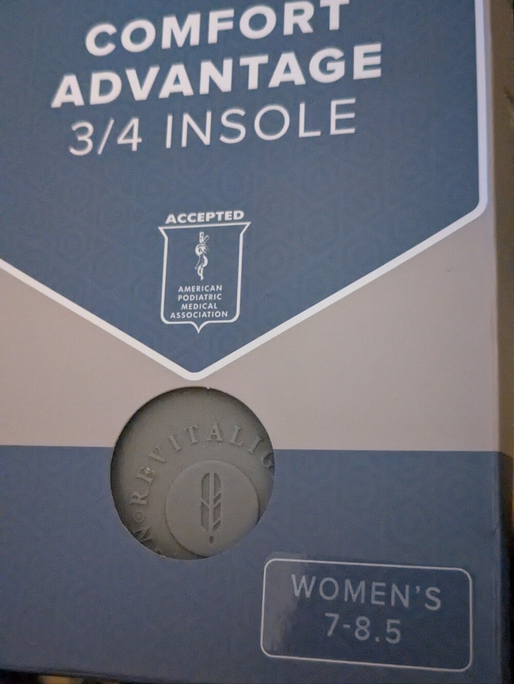 REVITALIGN RX Comfort Advantage 3/4 Insole - Blue & Gray - Picture 4 of 4